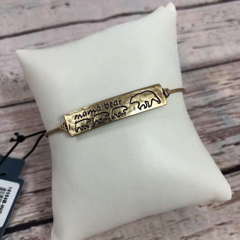 Mama Bear with Cubs Bangle Bracelet - Picture 5 of 5